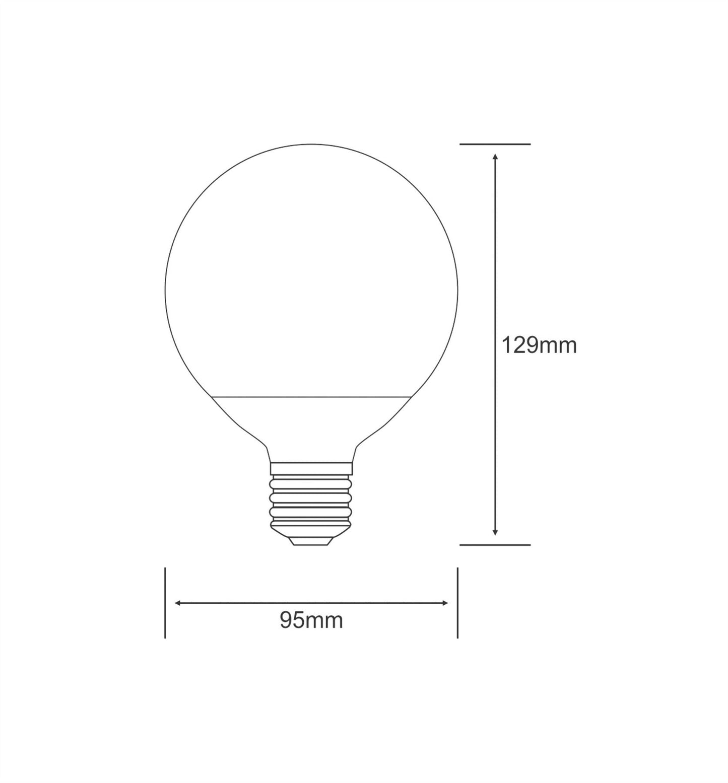 Luxram High Power SMD LED Globe 95mm E27 3.5W 240lm Warm White 2700K LED