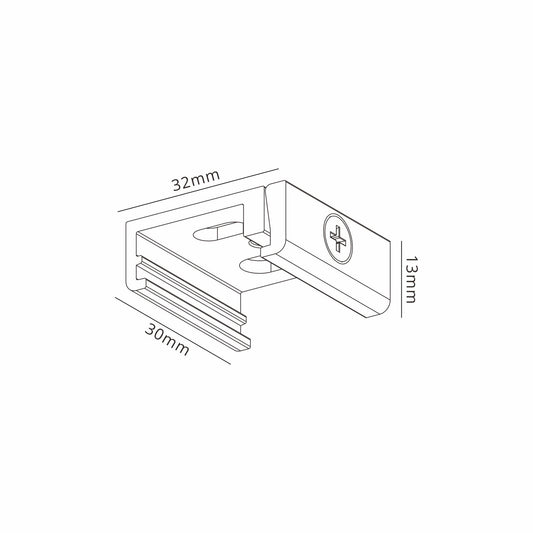 Mantra Fusion Tiras LED Strips Standard Fast Mounting Clamp Die Cast, Black
