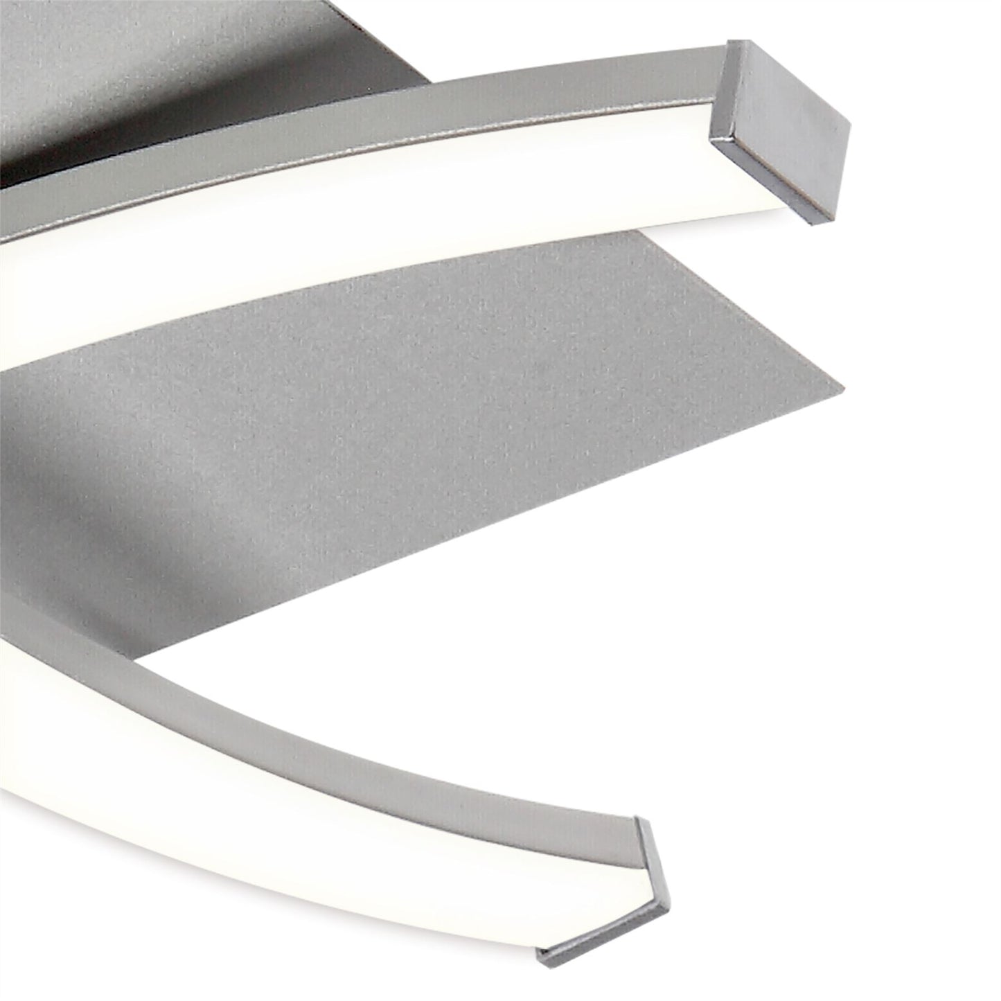Mantra M4999 Nur Square Ceiling 34W LED 3000K, 2600lm, Dimmable Silver/Frosted Acrylic/Polished Chrome, 3yrs Warranty - M4999 Ceiling