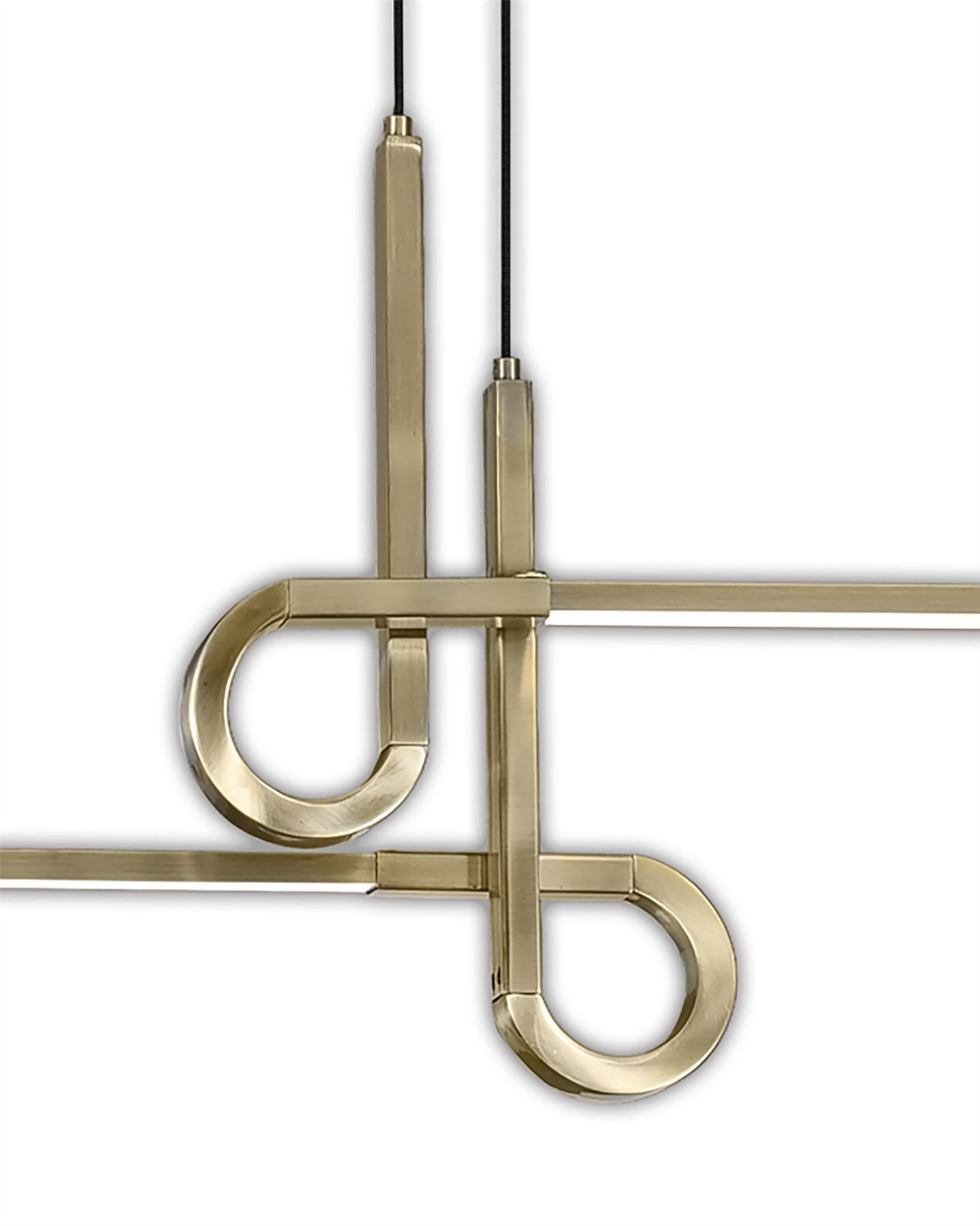 Mantra M6122 Cinto Pendant 24W LED, 3000K, 1950lm, Antique Brass, 3yrs Warranty