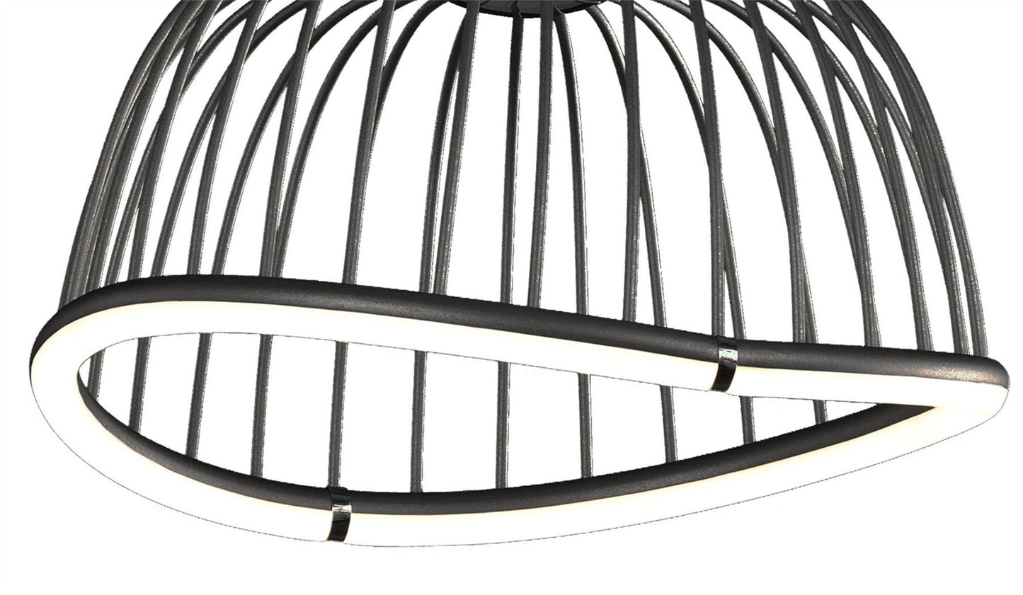 Mantra Celeste Pendant 41cm Round, 20W LED, 3000K, 1400lm, Black, 3yrs Warranty