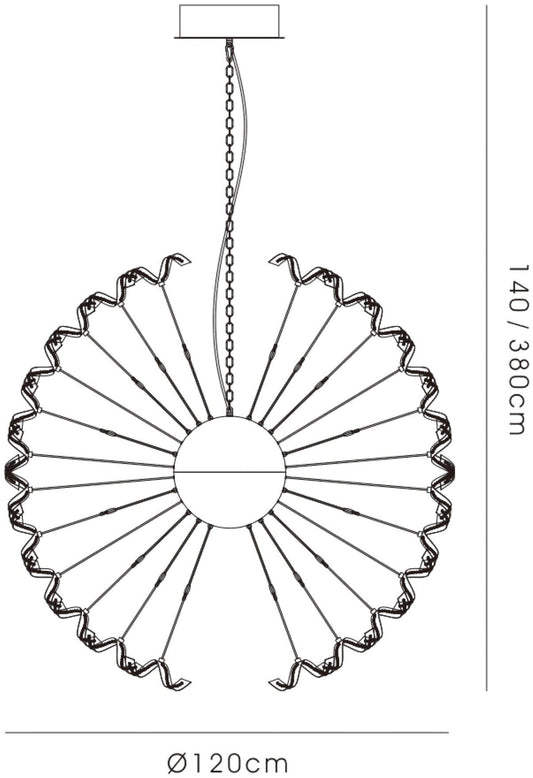 Diyas Esme 120cm 54 Light G4 Polished Chrome/Crystal, NOT LED/CFL Compatible Item Weight: 40kg Ceiling Pendant Light Fitting