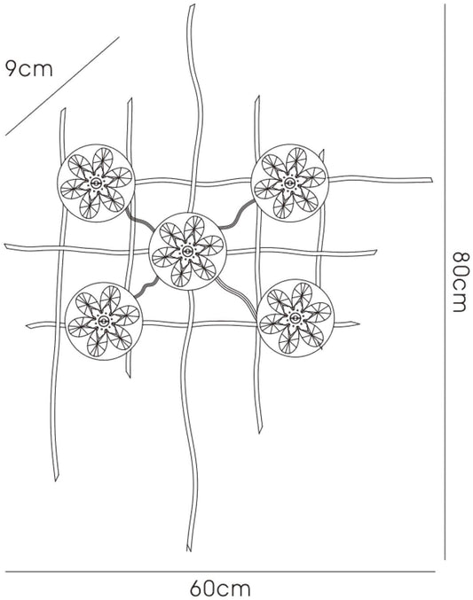 Diyas Home (DH) Aviance Illuminated Small Switched 4 Light G4 Wall Light Art Polished Chrome/Crystal, NOT LED/CFL Compatible