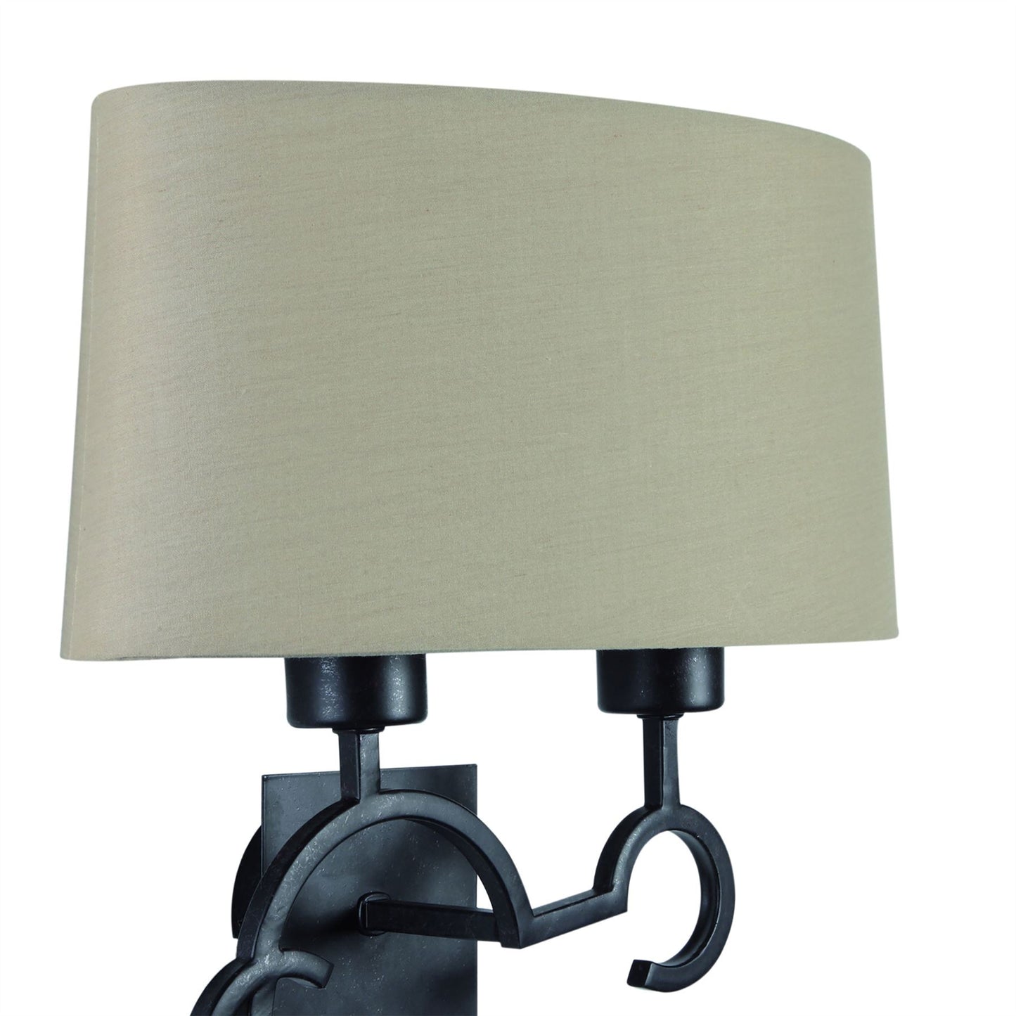 Mantra M5215 Argi Wall Light 2 Light E27 with Taupe Shade Brown Oxide