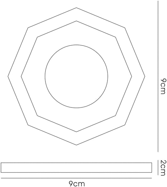 Diyas Crystal Downlights Crystal Downlight Deep Octagonal Rim Only White Wine, IL30800 REQUIRED TO COMPLETE THE ITEM, Cut Out: 62mm