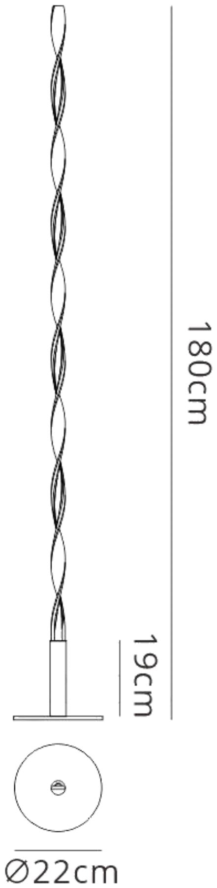 Mantra Madagascar Floor Lamp, 24W LED, 3000K, 1680lm, IP20, Sand White, 3yrs Warranty