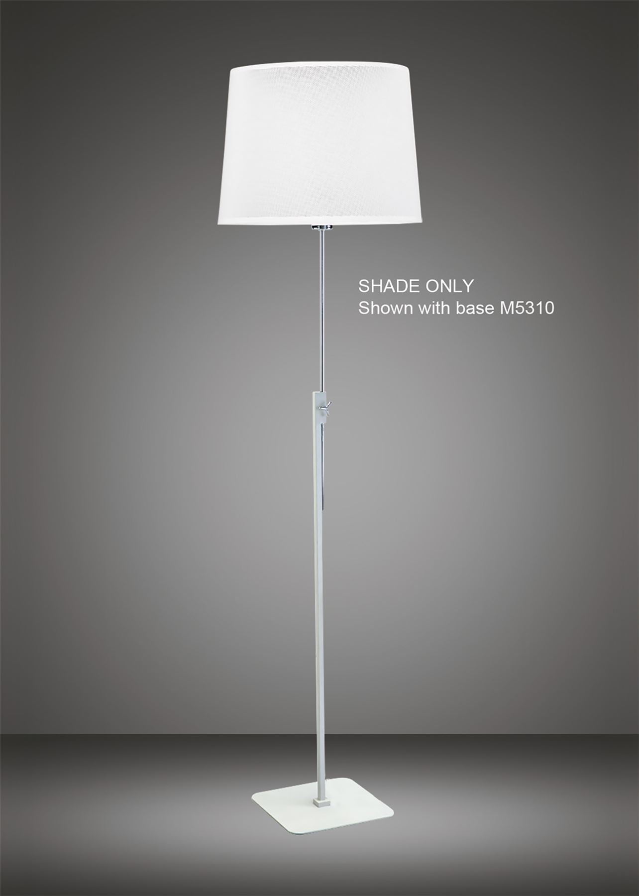 Mantra M5312 Habana White Round Shade 300/350mm x 250mm, Suitable for Floor Lamps