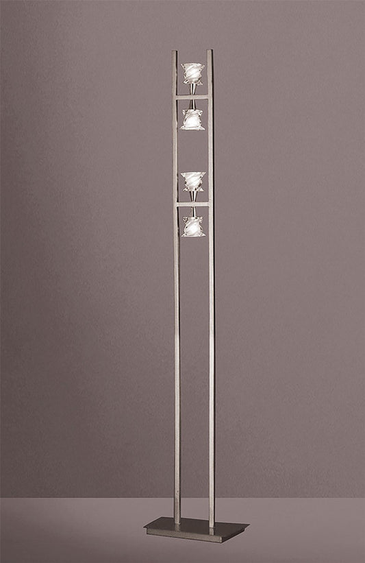 Mantra Salomon Floor Lamp 4 Light G9, Satin Nickel, NOT LED/CFL Compatible