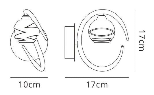 Mantra Loop Wall Light Switched 1 Light G9 ECO, Satin Nickel