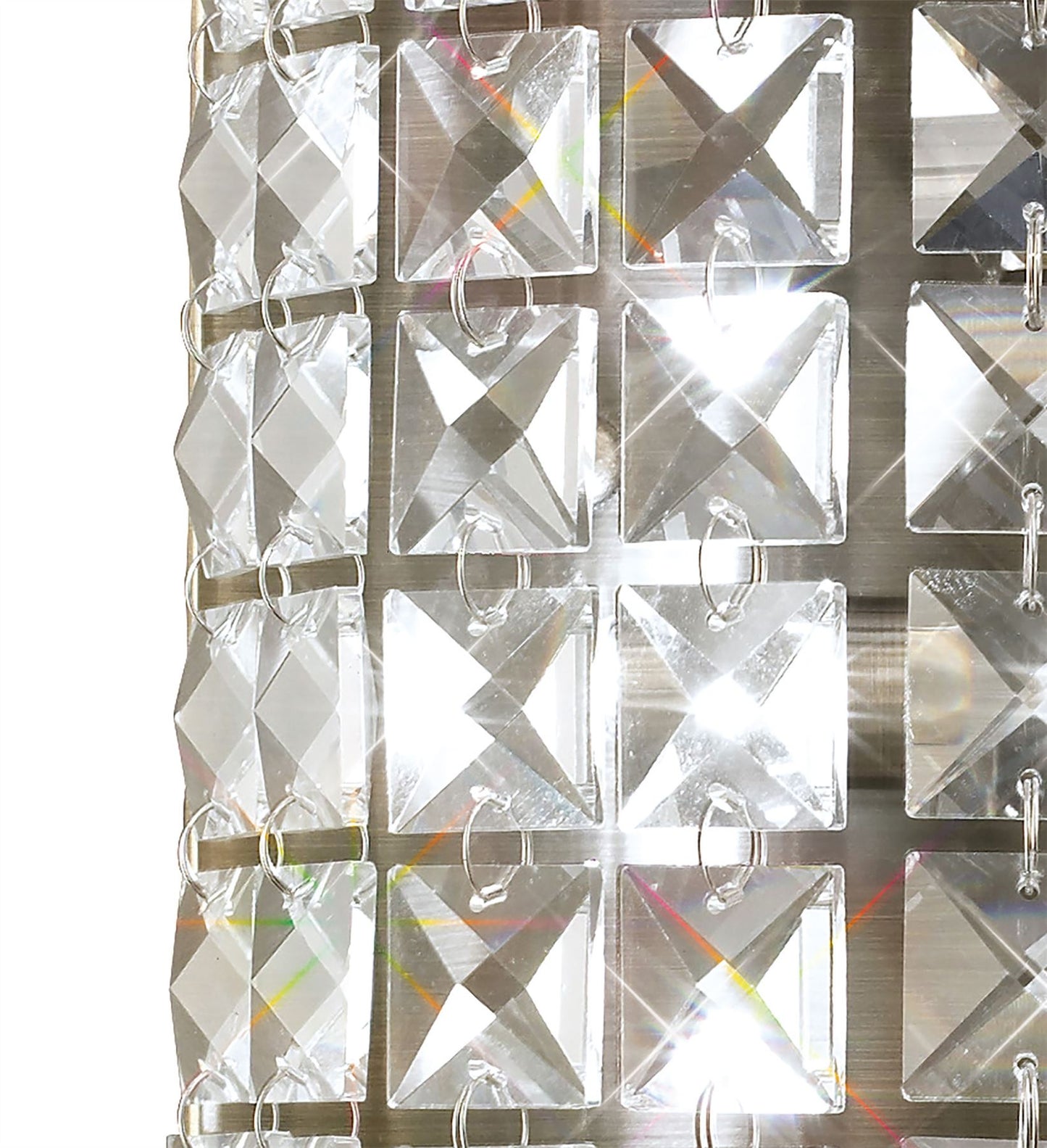 Diyas Cortina Wall Light 2 Light G9 Antique Brass/Crystal