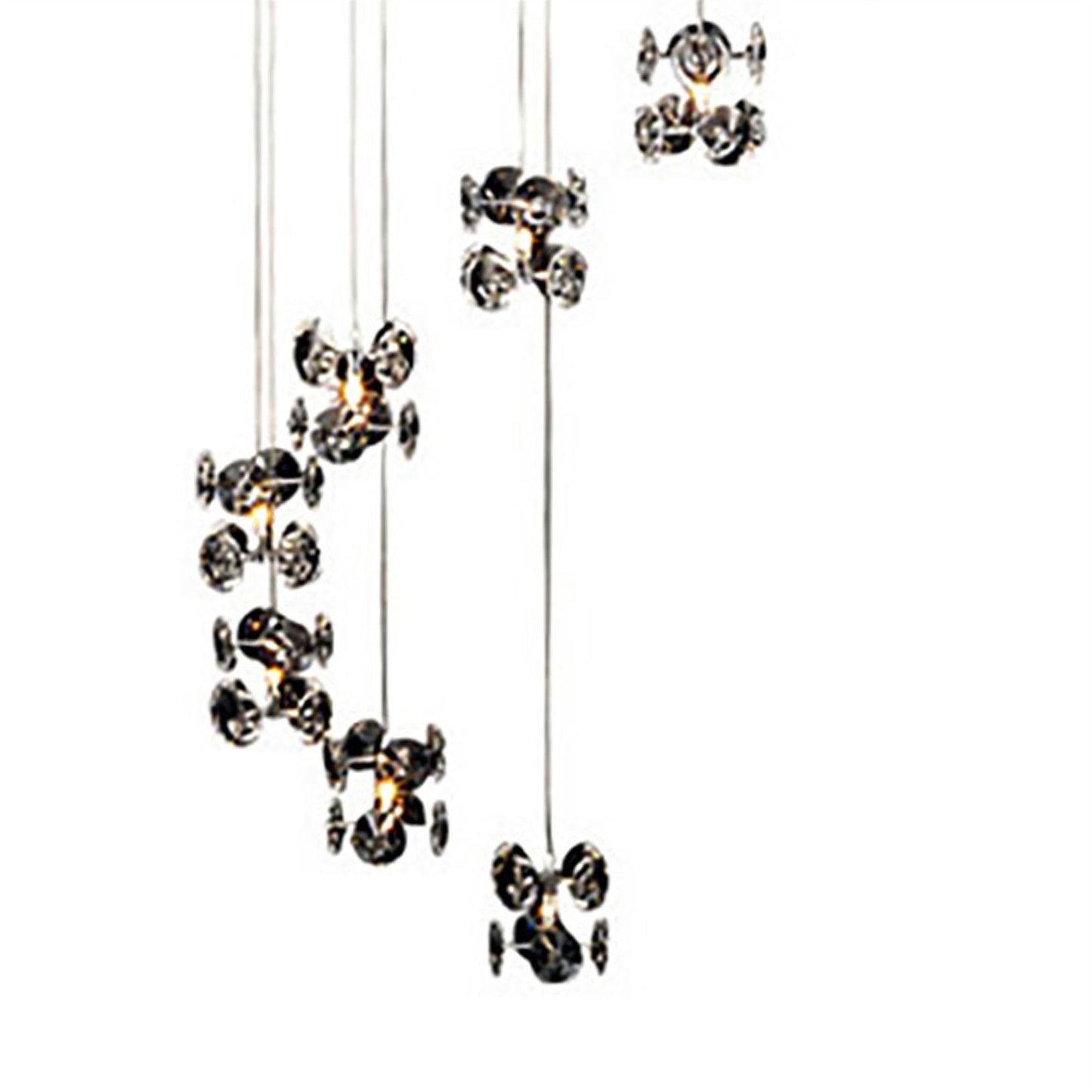 Diyas Nico 55cm 20 Light G4 Polished Chrome/Crystal Ceiling Pendant Light Fitting