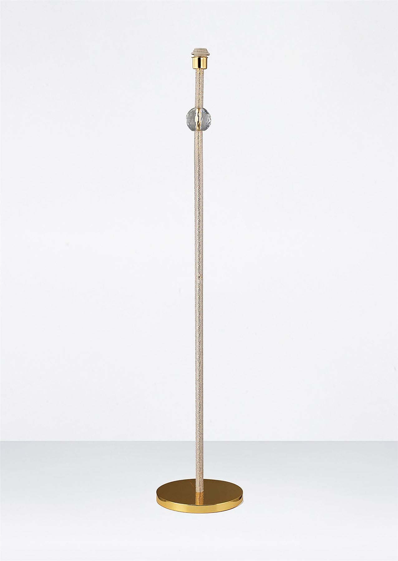 Diyas Elena Floor Lamp WITHOUT SHADE 1 Light E27 Gold/Crystal