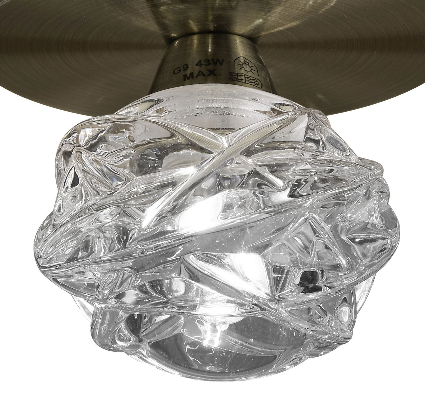 Mantra M4075 Maremagnum Ceiling 1 Light G9, Antique Brass