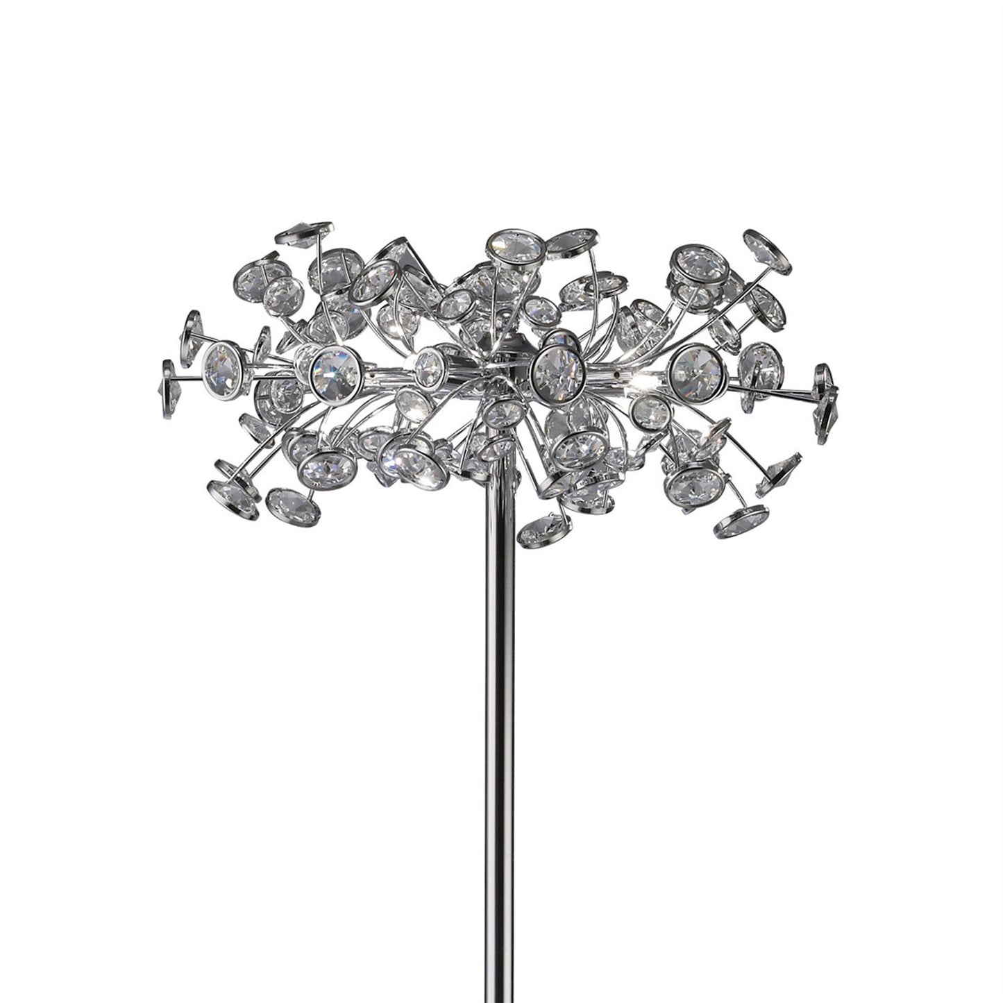 Diyas Savanna Floor Lamp 3 Light G9 Polished Chrome/Crystal, NOT LED/CFL Compatible