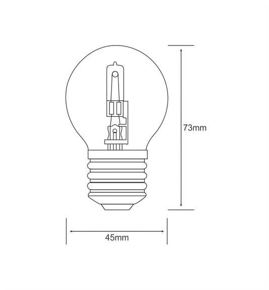 Luxram Halogen Energy Saver Ball E27 42W Halogen