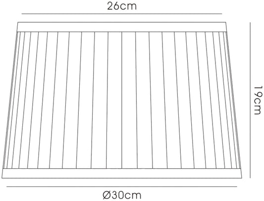 Diyas Willow Fabric Shade Cream 260/300mm x 190mm
