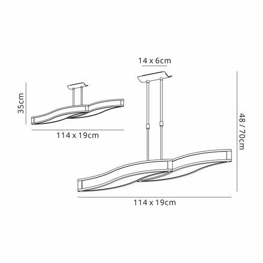 Mantra M0666 Sintesys Telescopic Semi Flush Convertible E27 4 Light E27, Polished Chrome, White Acrylic