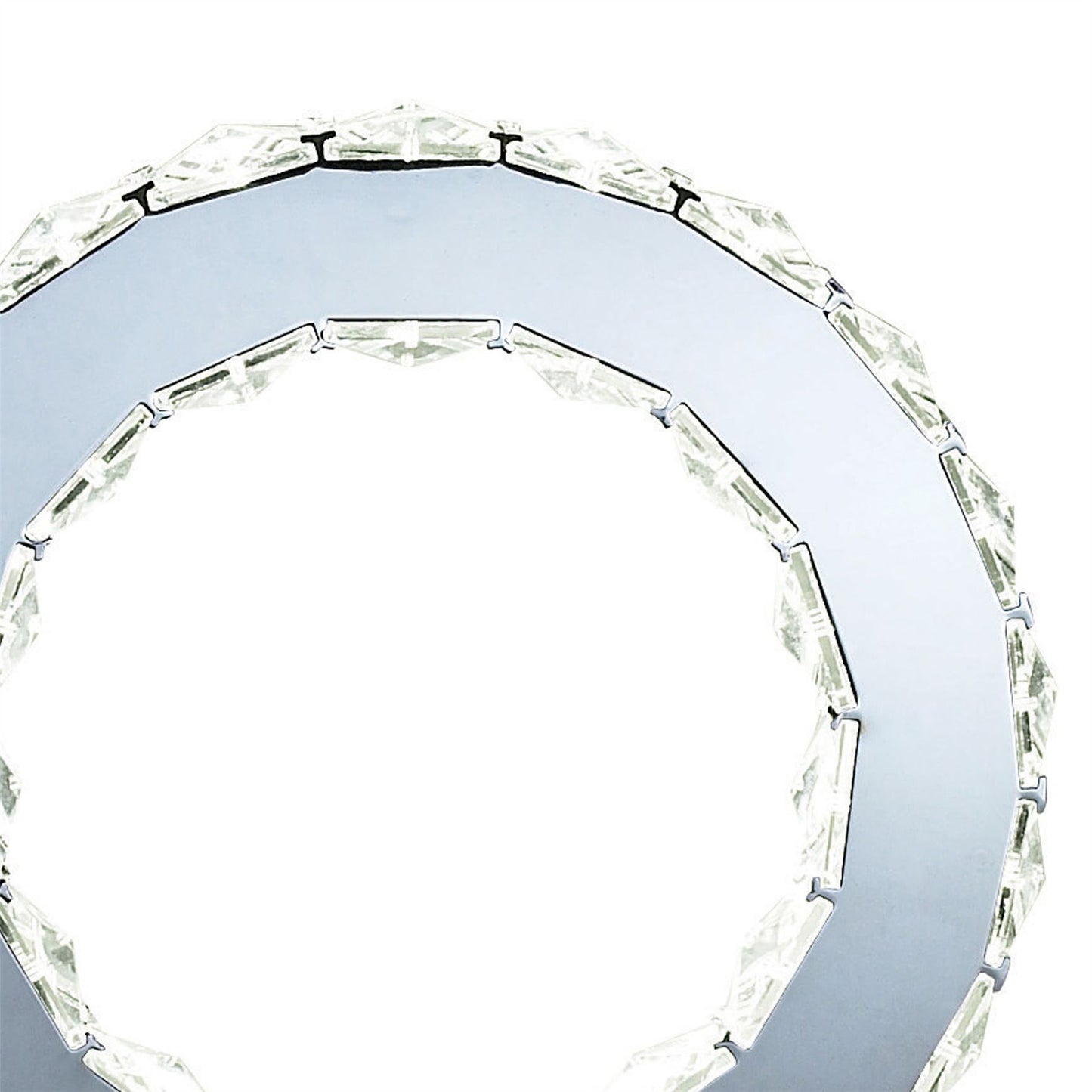 Diyas Galaxy Crystal Round Table Lamp, 10W LED 6000K Polished Chrome