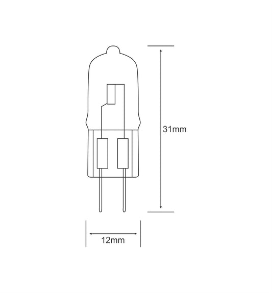 Luxram Halogen Bi-Pin Supreme Clear 12V 35W GY6.35 Halogen