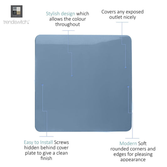Trendi Artistic Modern Glossy Tactile Single Blanking Plate Sky