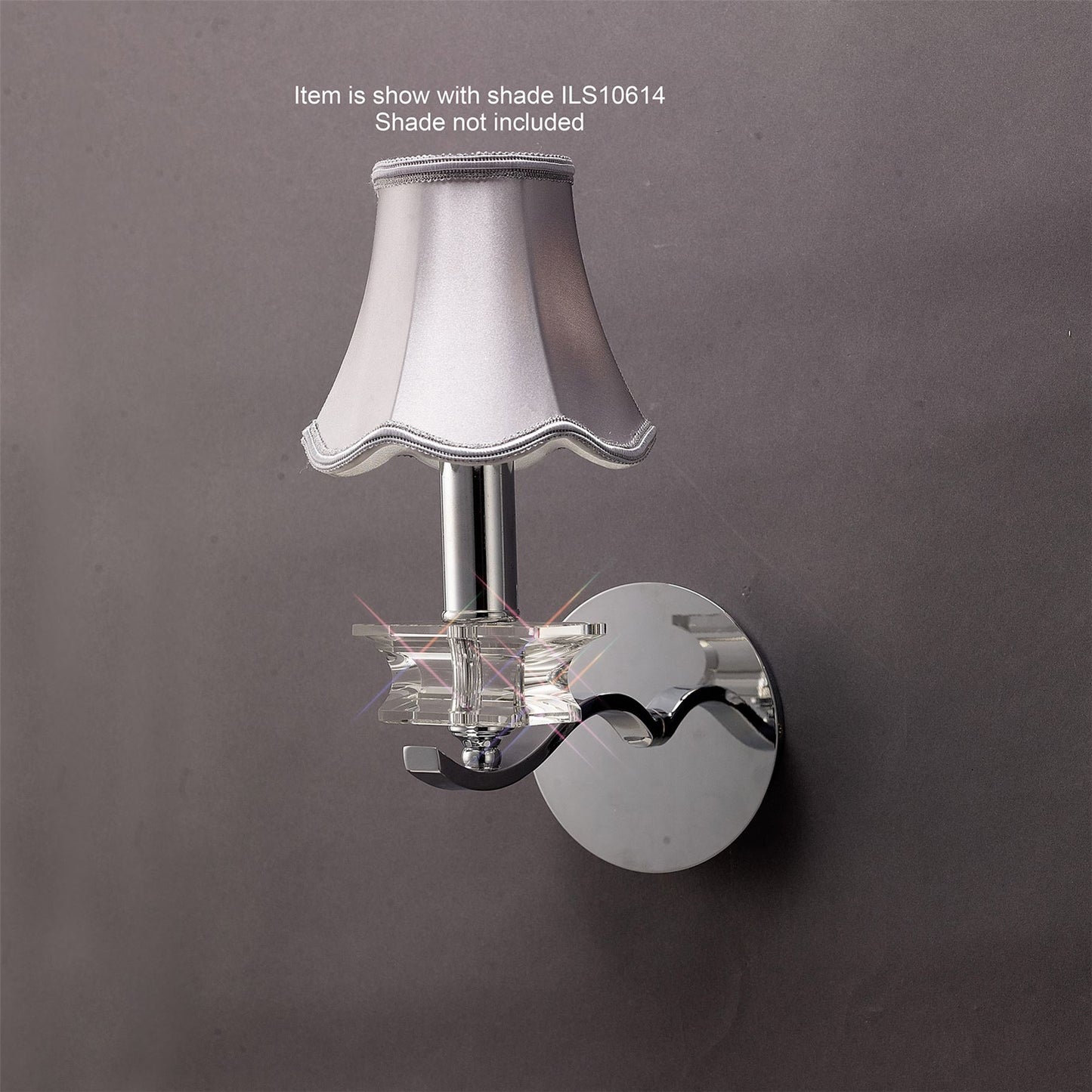 Diyas Nydia Wall Light 1 Light E14 Polished Chrome/Crystal
