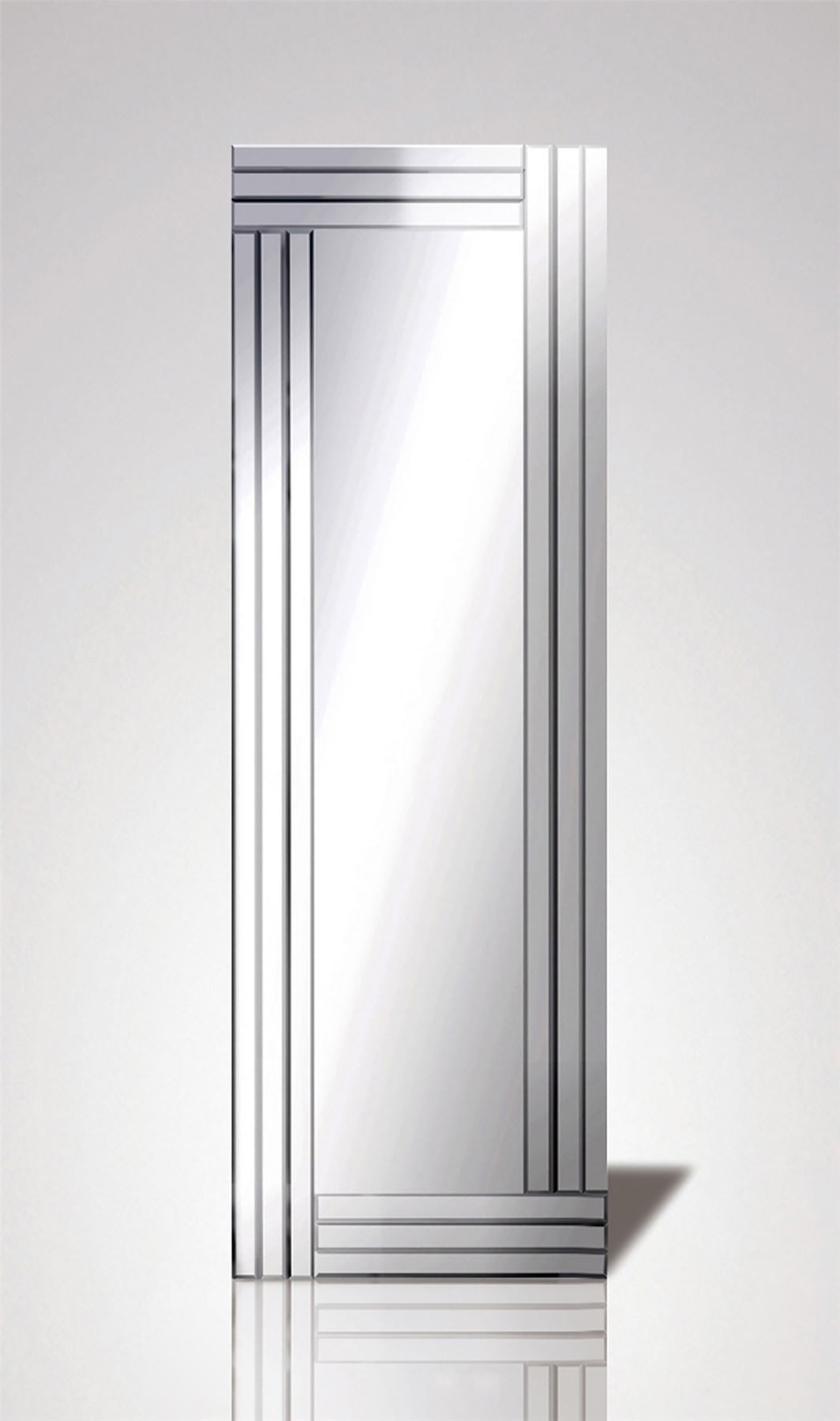 Diyas Home Estin 120cm x 40cm Ribbed Detailed Mirror (Can Only Be Shipped On A Pallet, Additional Charges May Apply.) Mirrors