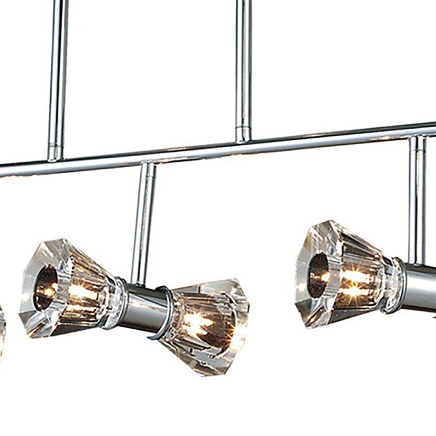 Diyas Elisa 60cm Semi Flush Bar 6 Light G4 Polished Chrome, NOT LED/CFL Compatible