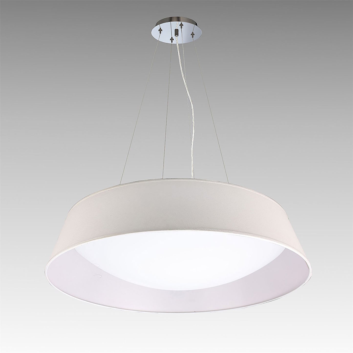 Mantra M5033 Nordica Pendant Kit 90CM, Polished Chrome/White Acrylic