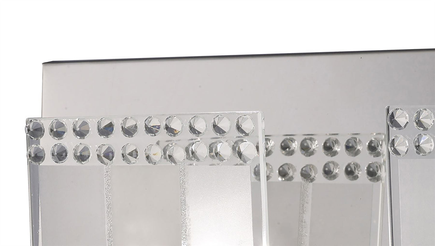 Diyas Charis Wall Light Switched 2 Light G9 Polished Chrome/Glass/Crystal