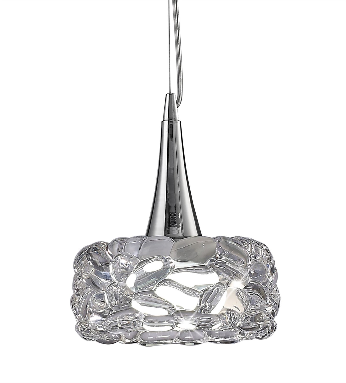 Mantra M3933 O2 Pendant 1 Light E27 Large, Polished Chrome