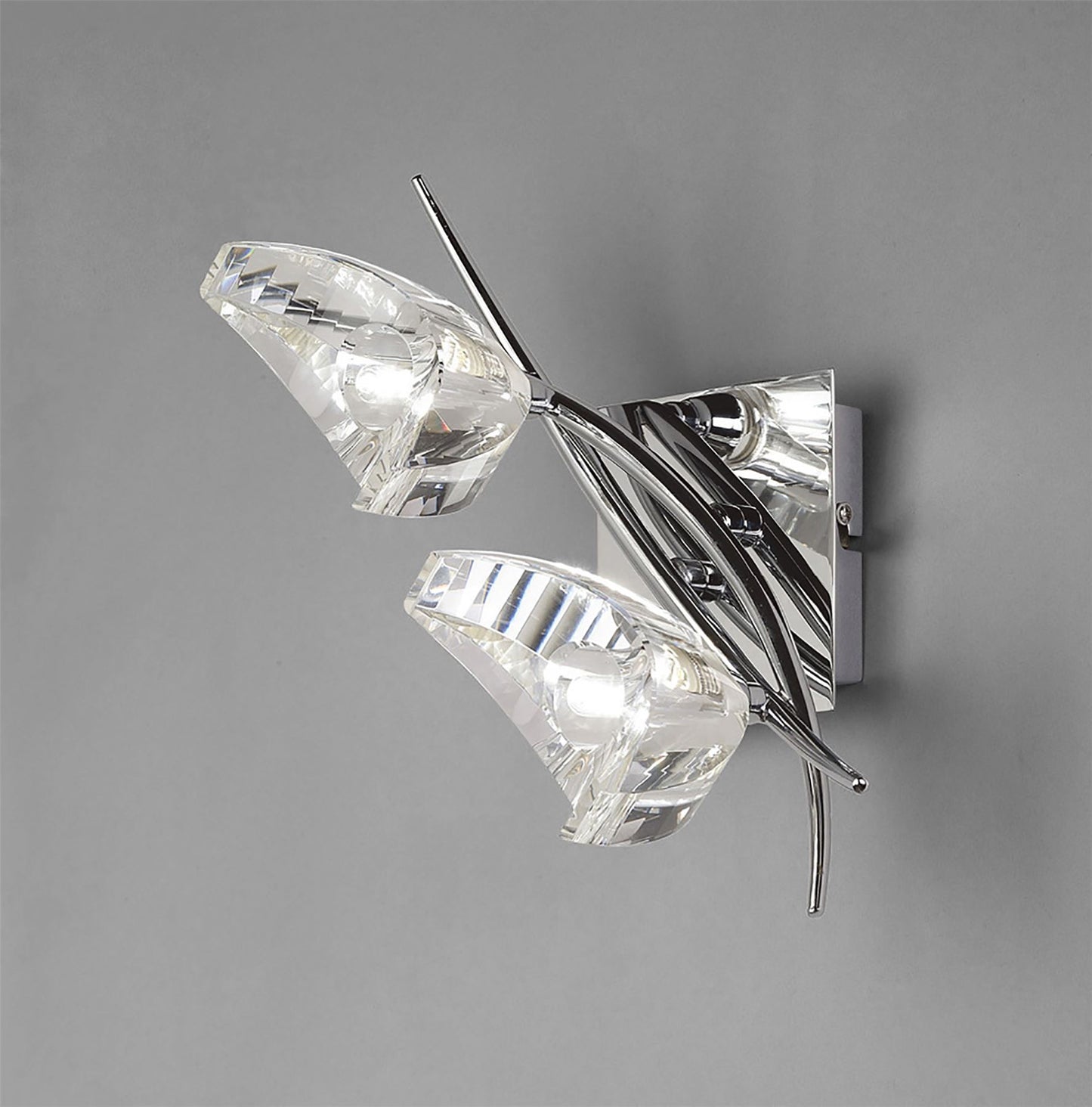 Mantra Eclipse Wall Light Switched 2 Light G9, Polished Chrome