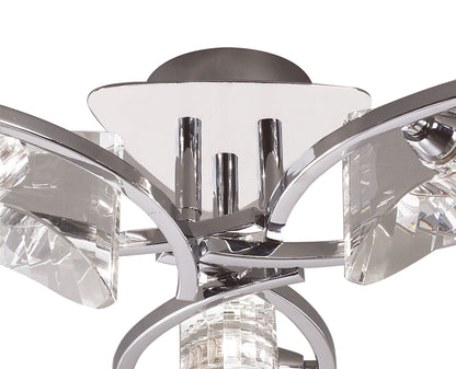 Mantra M0891 Kromo Ceiling 3 Light G9, Polished Chrome