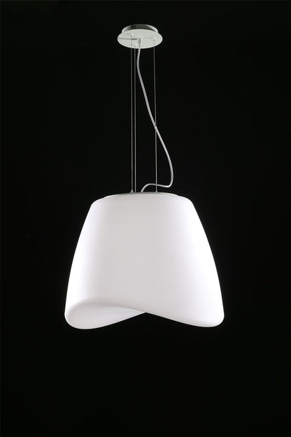 Mantra M1505 Cool Pendant 3 Light E27 Round Outdoor IP44, Matt White/Opal White
