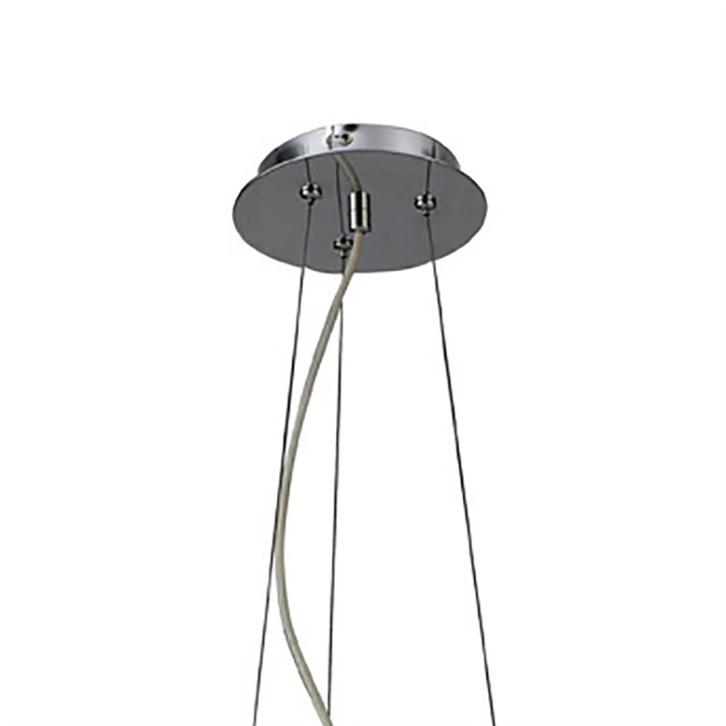 Diyas Niki 50cm  4 Light E14 with White Shade Polished Chrome/Clear Crystal Ceiling Pendant Light Fitting