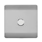Trendi 1 Gang 2 Way 150w LED Dimmer Screwless 10 Amp Wall Light Switch in Brushed Steel - ART-LDM150WBS