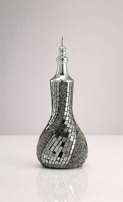 Diyas Home (DH) Larissa Mosaic Ornament Black Chrome Mosaic