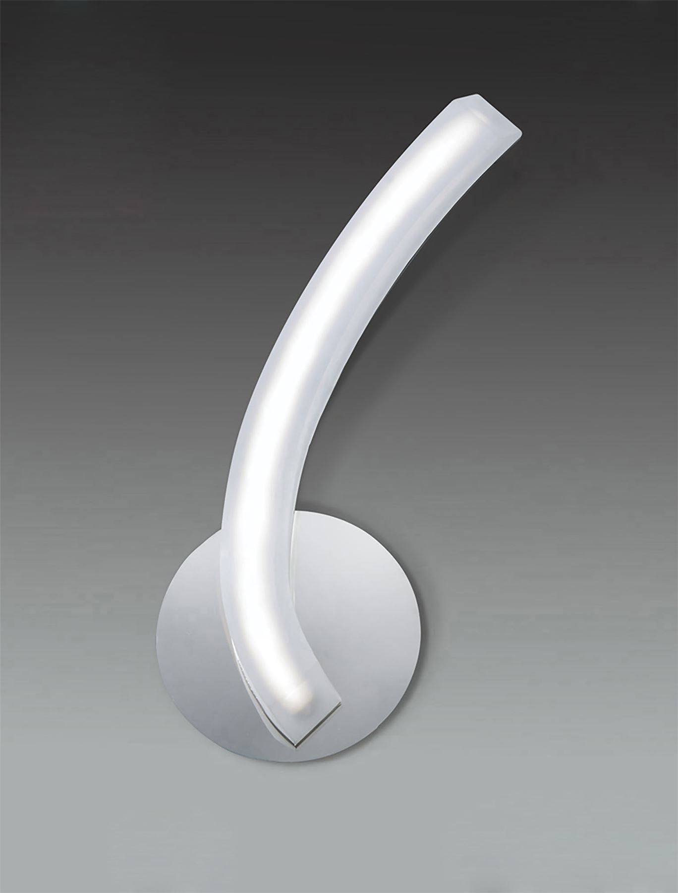 Mantra On Wall Light Right Switched 5W LED 3000K, 500lm, Polished Chrome/Frosted Acrylic, 3yrs Warranty