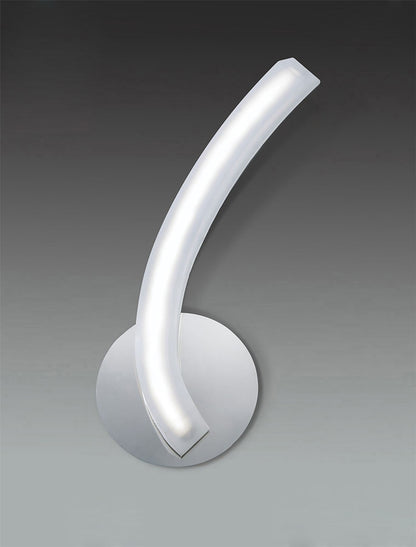 Mantra On Wall Light Right Switched 5W LED 3000K, 500lm, Polished Chrome/Frosted Acrylic, 3yrs Warranty