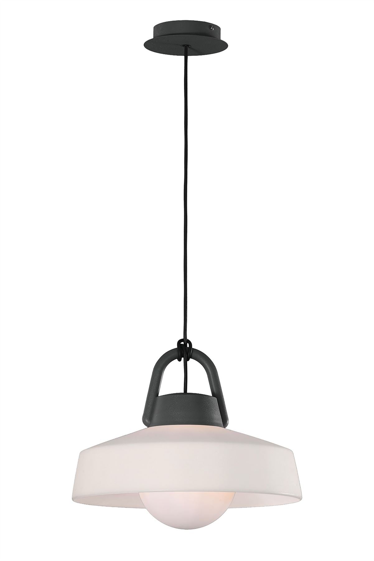 Mantra Fusion M6212 Kinke Pendant, 1 x E27, IP65, Anthracite, 2yrs Warranty