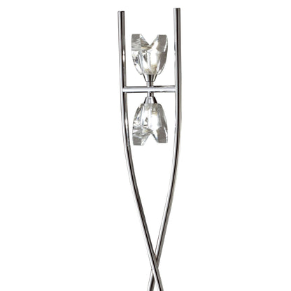 Mantra M1463 Eclipse Floor Lamp 2 Light G9, Polished Chrome