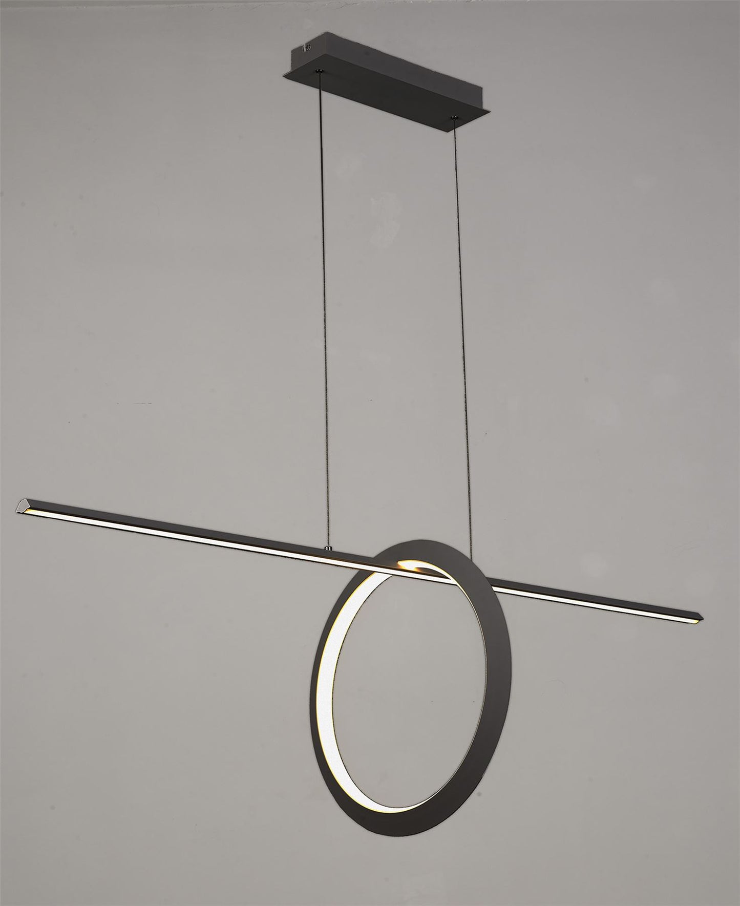 Mantra Kitesurf Loop Under Linear Pendant, 30W LED, 3000K, 2400lm, Black, 3yrs Warranty