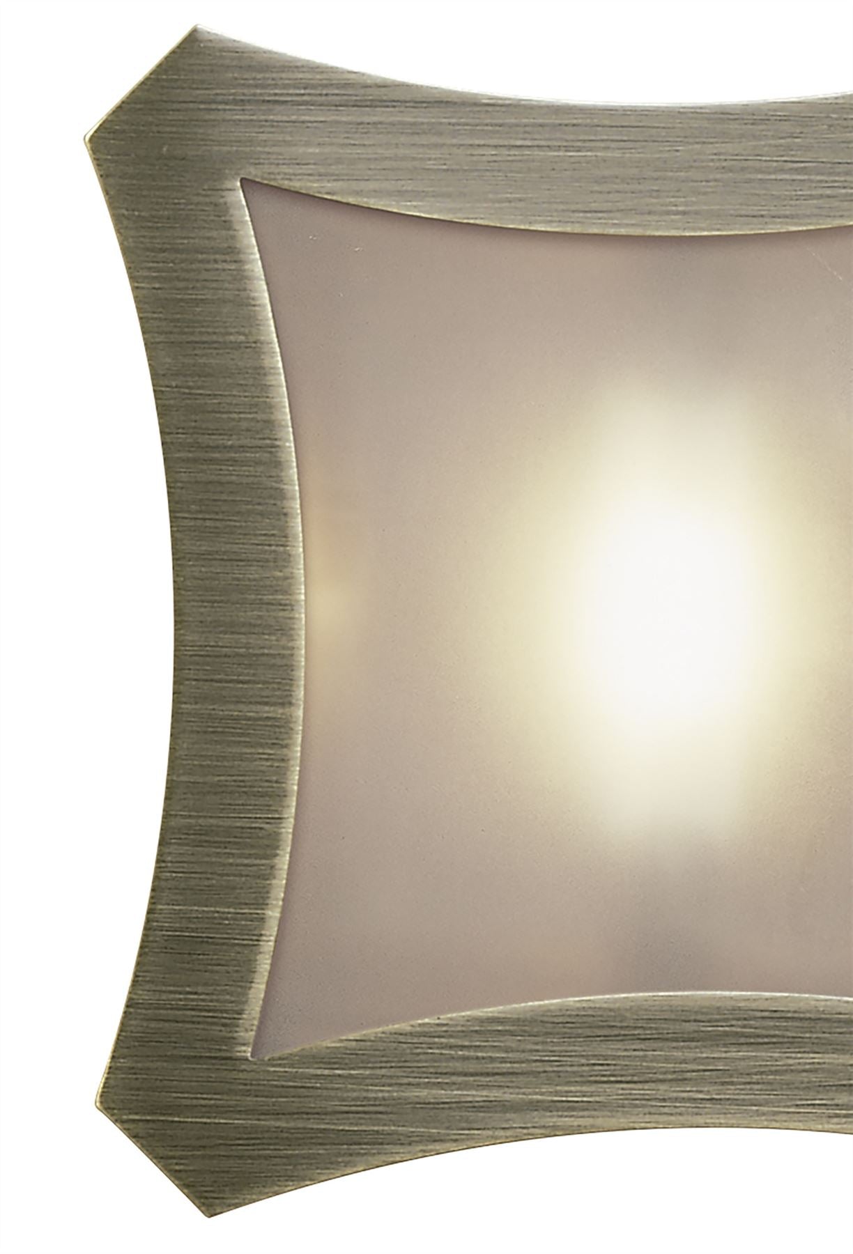 Mantra Rosa Del Desierto Flush Ceiling Large Square 1 Light R7S-78mm, Antique Brass