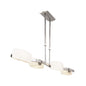 Mantra Lupa Telescopic Pendant Linear Bar 4 Light G9, Polished Chrome/Frosted White Glass
