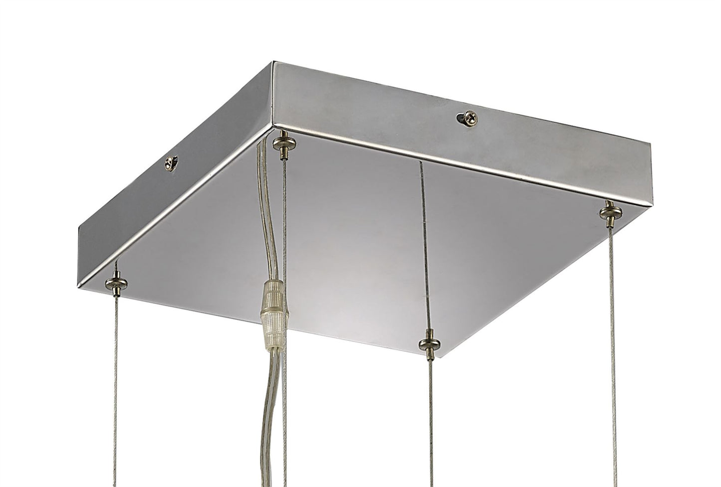 Diyas Amelia Square  44W 3900lm LED 4000K Stainless Steel/Crystal, 3yrs Warranty Ceiling Pendant Light Fitting