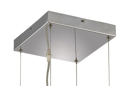 Diyas Amelia Square  44W 3900lm LED 4000K Stainless Steel/Crystal, 3yrs Warranty Ceiling Pendant Light Fitting