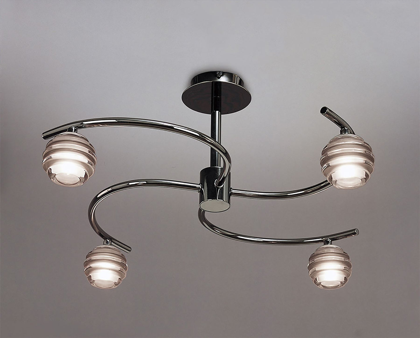 Mantra Sphere 59.3cm Semi Flush 4 Light G9, Black Chrome