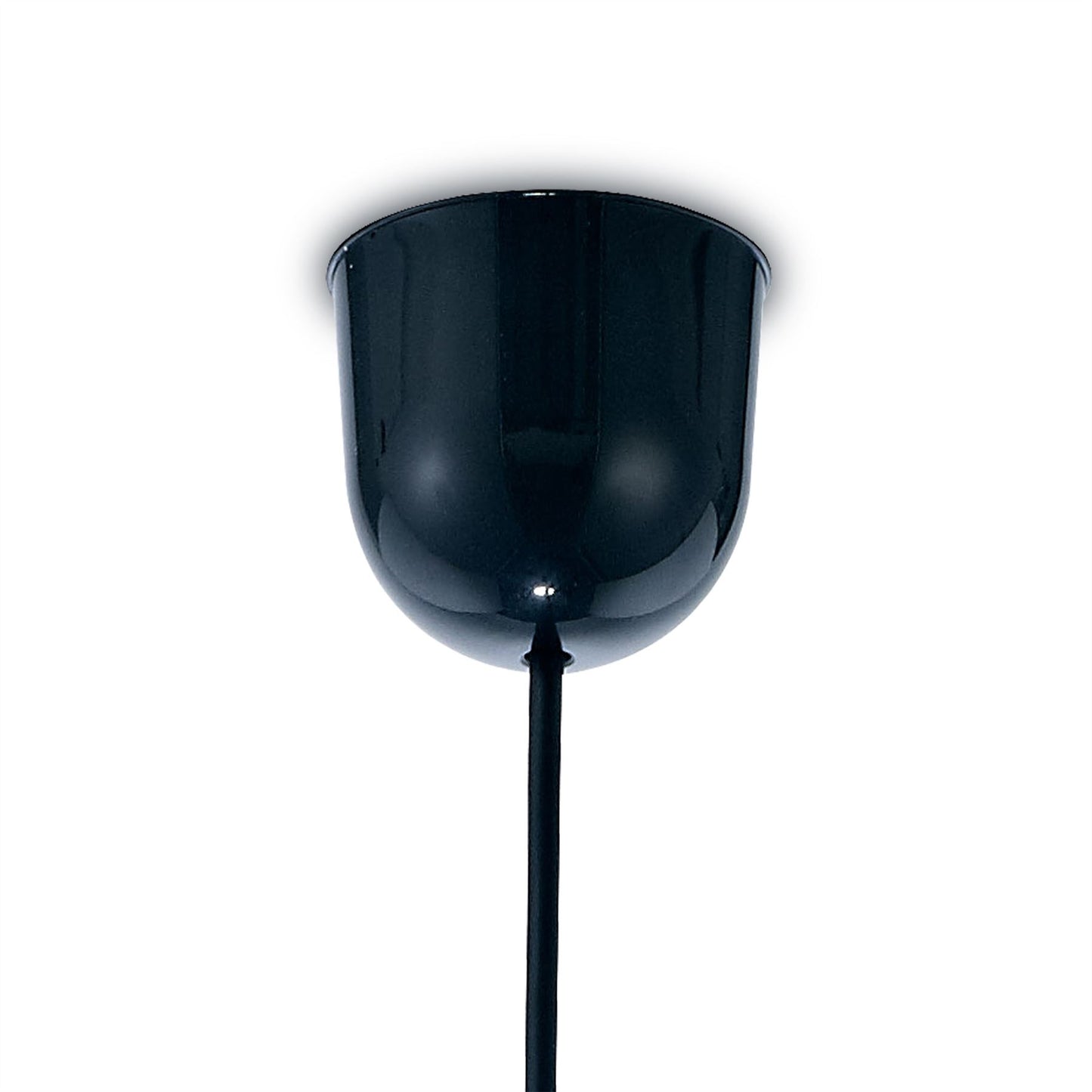 Deco Dako Black Pendant 1 Light E27 with 350 x 250mm Metallic Copper Finish Cylinder Shade, c/w Ceiling Bracket