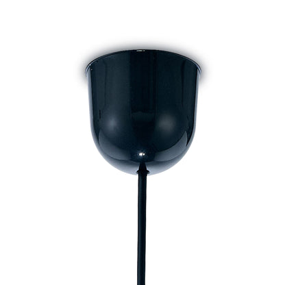Deco Dako Black Pendant 1 Light E27 with 350 x 250mm Metallic Copper Finish Cylinder Shade, c/w Ceiling Bracket
