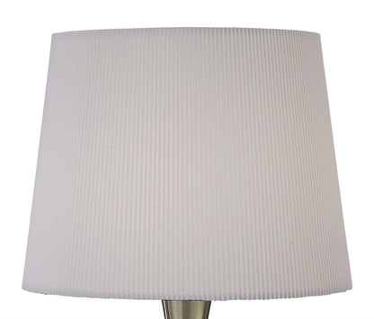 Mantra Mara Table Lamp 1 Light E14 Large, Antique Brass with Ivory White Shade