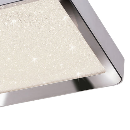 Mantra Fusion M5921 Male Flush 50cm Square 24W LED 3000-6500K Tuneable, 1920lm, Remote Control Chrome/ Acrylic, 3yrs Warranty - M5921 Crystal
